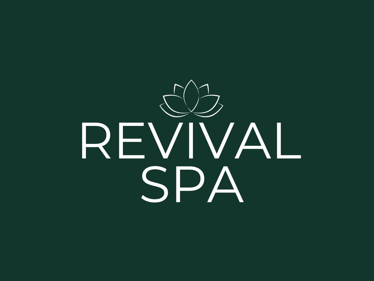 Elegant Revival Spa logo with lotus flower.