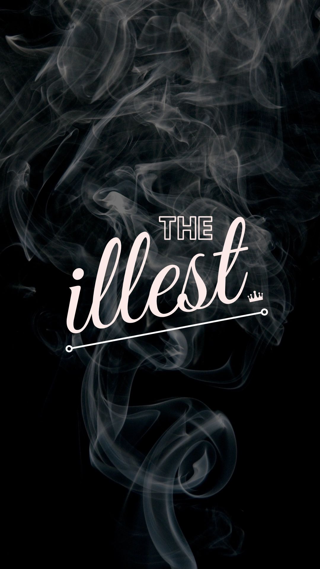 The Illest logo with smoke on a black background