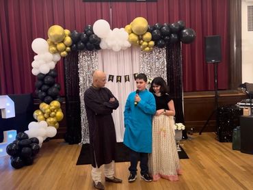 Delivering a speech about my comunity service