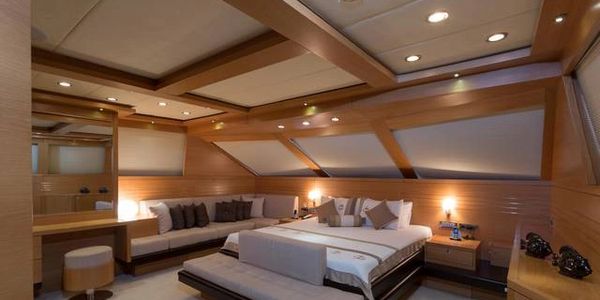 Luxury yacht master cabin