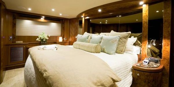 Luxury yacht guest cabin