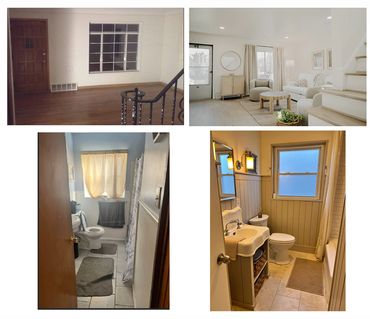 Interior before & after of a home in Cleveland Ohio that we bought