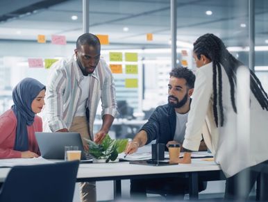 Office Conference Room Meeting: Diverse Team of Young Investors, Workers,