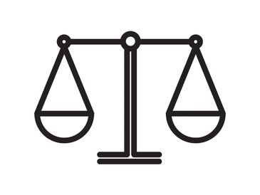 Ethics flat vector line icon for mobile apps, button and website design