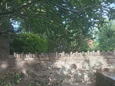 Stone wall repair in marple, stockport