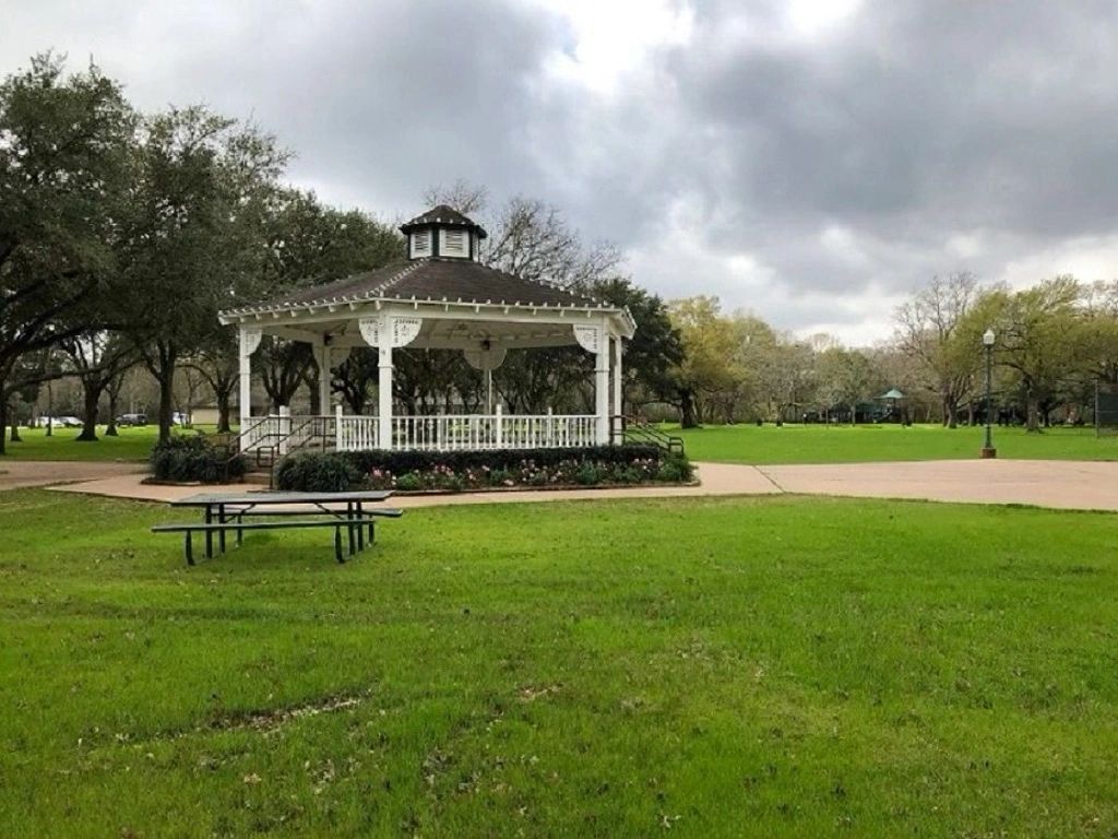 The gazebo at Stevenson Park in Friendswood, Texas.