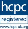 The Health and Care Professions Council's (HCPC) logo confirming professional registration