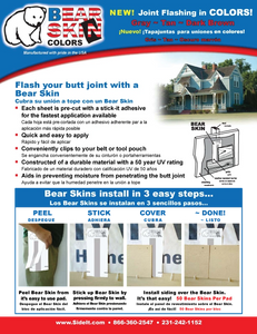 Bear Skin Joint Flash Sheets – Peel & Stick For Lap Siding Joints
