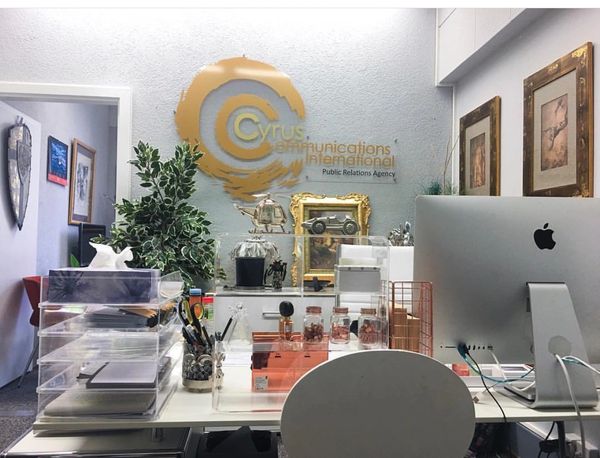 Front desk of Cyrus communication agency in Switzerland