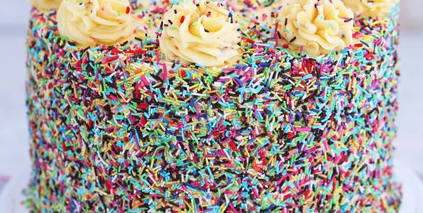 Rainbow Sprinkle Birthday Cake!