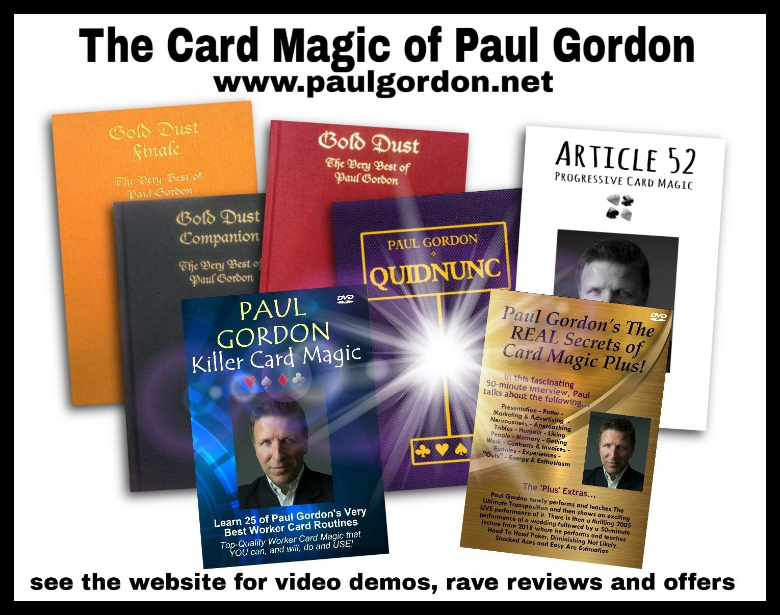 Paul Gordon Magic Books, DVDs, Downloads, Tricks & Lectures Card