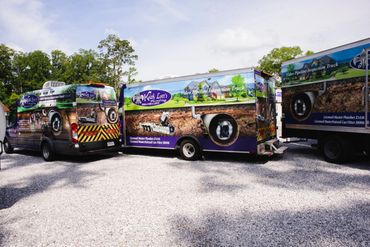 Keith Lott’s Plumbing video pipeline inspection trucks parked in Ponchatoula, Louisiana, equipped with advanced sewer and utility inspection technology.