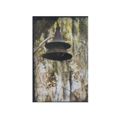 Old, rusty bell hanging outdoors.