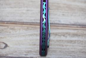 Jake Hoback A8 with custom file work and anodizing for a true custom feel on your mid tech knife.