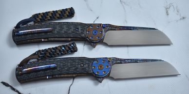 Custom anodized Reate Knives