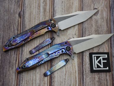 Custom Anodized CKF / Gavco Tiger knives. Authorized Custom Knife Factory Dealer.