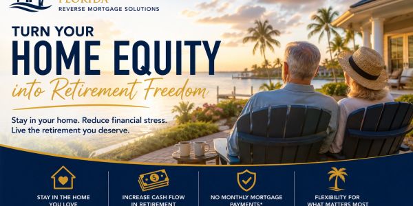 Couple enjoying retirement with home equity benefits.