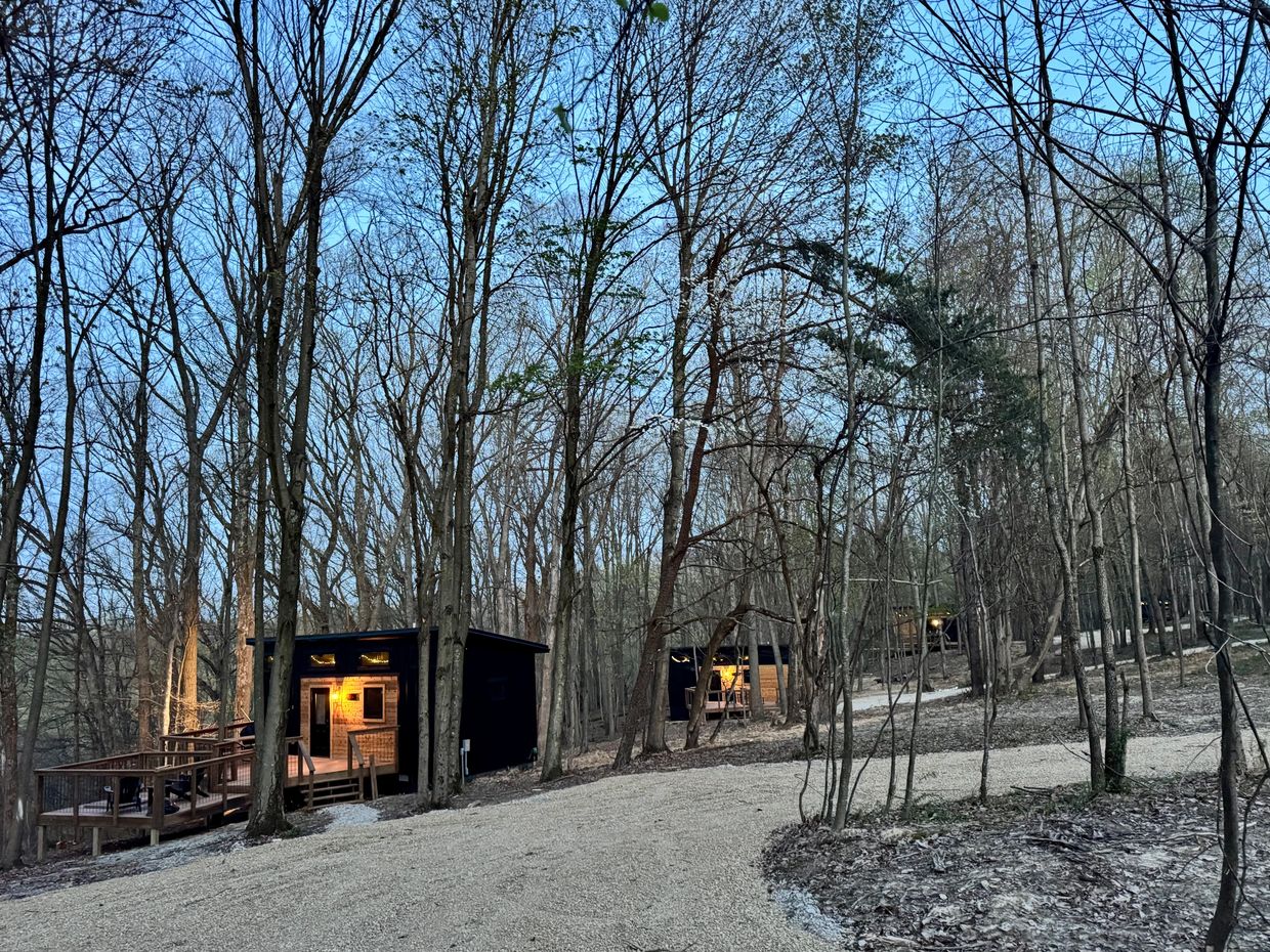 A view of the Oak, Birch, and Persimmons Tiny houses