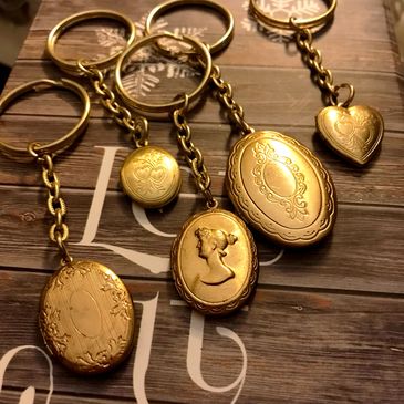 Pre-Made vintage lockets, necklaces, earrings, and more.