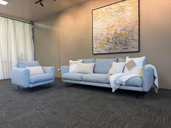 Nick Scali 1 and 3 seater couch