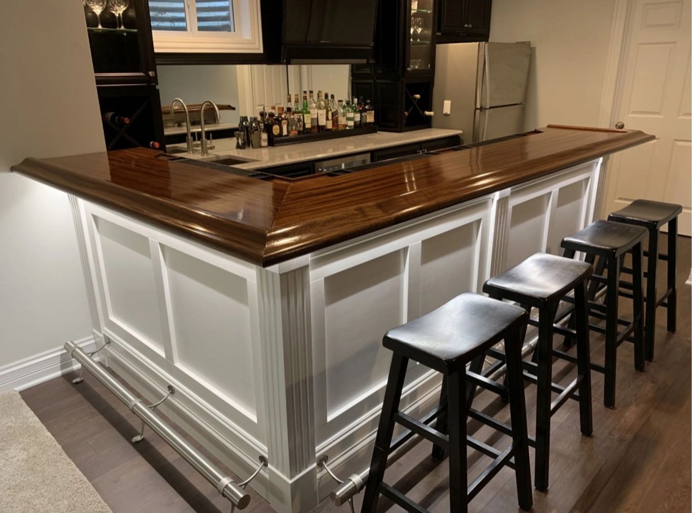 Custom Bar Top by Mr.Countertops for a basement bar project in Brunswick, OH