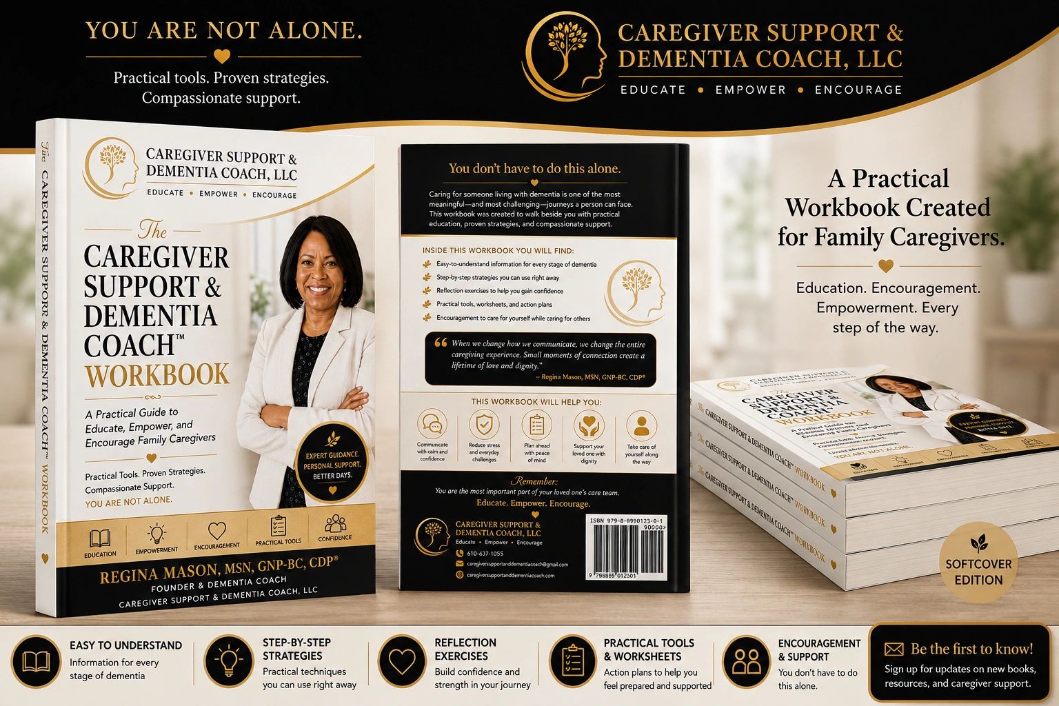 Caregiver support and dementia coaching workbook for family caregivers.