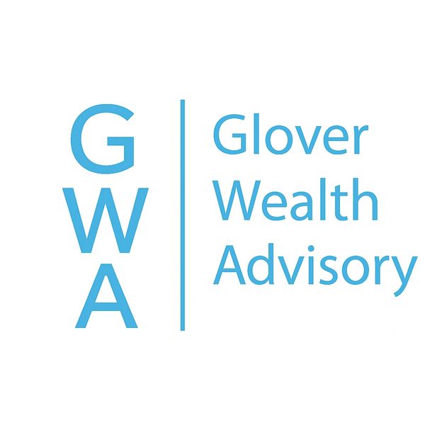 Blue logo for Glover Wealth Advisory with initials GWA.