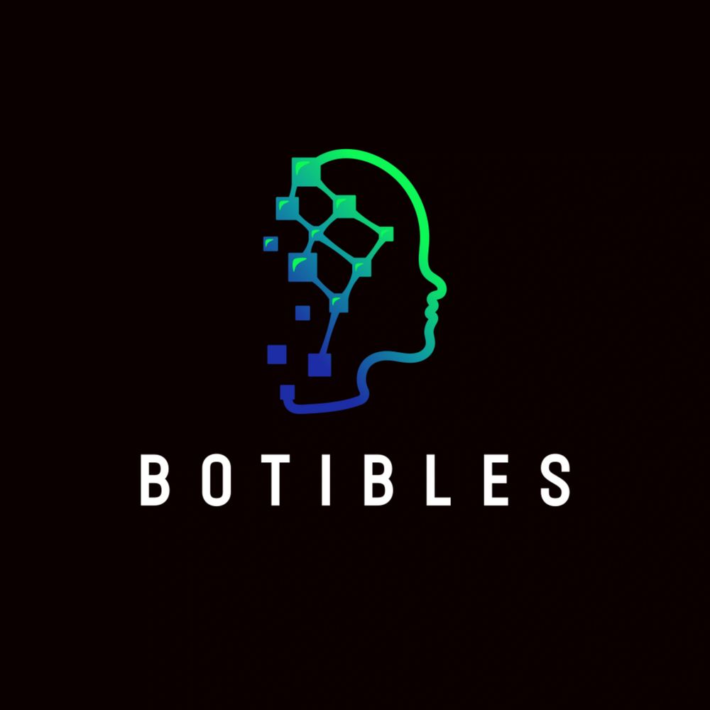 Digital human head logo with network nodes and BOTIBLES text.