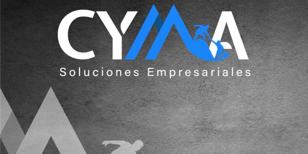 Logo of CYMA Soluciones Empresariales with a mountain climbing theme.
