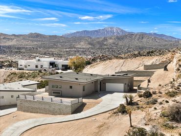Olmo Miele by Salt used for custom cabinets in modern kitchen design for beautiful Yucca Valley home