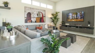 Woodgrain Oyster Pine by American Laminates on custom cabinets for kitchen design in Palm Springs.