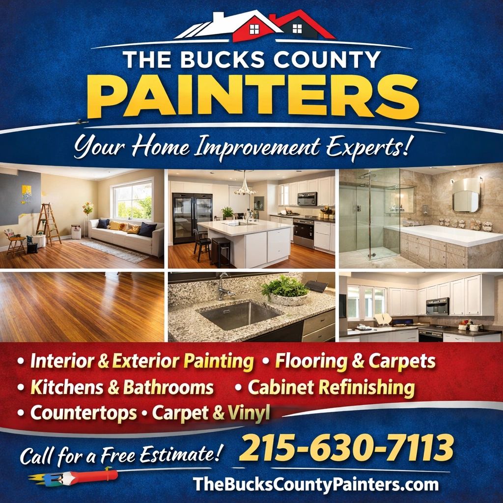 Advertisement for Bucks County Painters offering home improvement services.