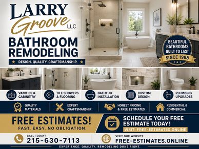 Bathroom remodeling services with quality craftsmanship and free estimates.