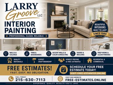 Professional interior painting with expert wall prep, premium finishes, and quality paint selection.