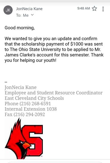 Congratulations! Our first scholarship winner in 2025