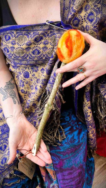 Full length view of the fire elemental beater