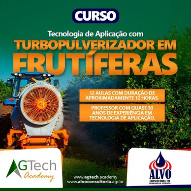 Tecnologia de aplicação com turbopulverizador em frutíferas