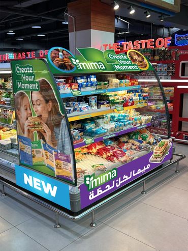 MIMA dairy cheese Kuwait Protein Qnited Trade Qatar & Kuwait POSM in-store activation