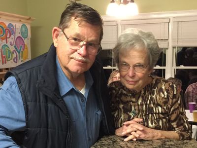 Kyle and Mary Alice Lynn celebrating his 80th birthday in November 2016