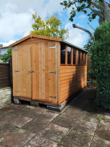 shed assembled, Wells