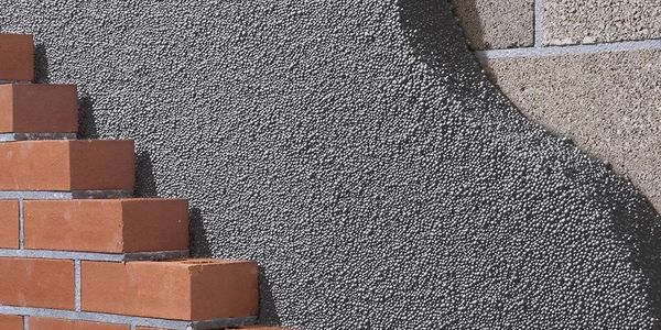 Layers of cavity wall insulation.