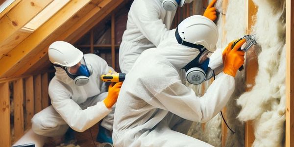 Eco Greener Home Insulation team removing defective cavity wall insulation
