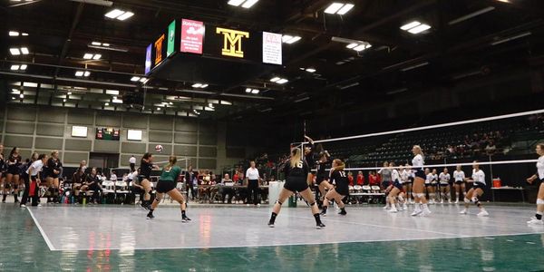 Montana Tech Volleyball Tournament Playing On Snapsports Volleyball  Surface in Butte Montana