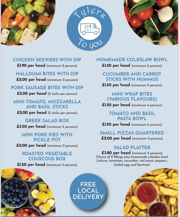 Buffet extras for delivery in Castle Donington & the surrounding areas