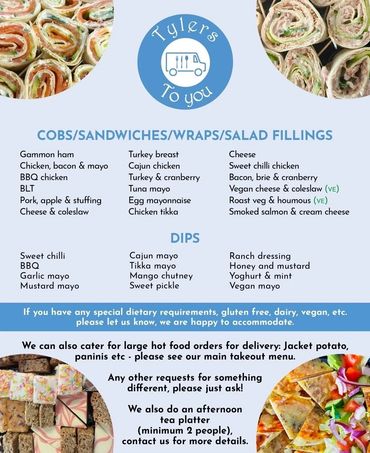 Buffet extras for delivery in Castle Donington & the surrounding areas