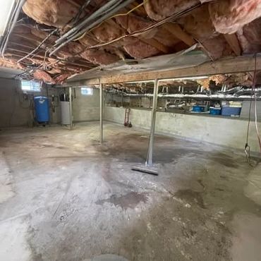 Before pictures of fu basement finishing project