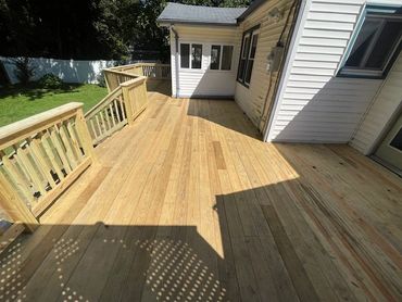 Newly installed deck