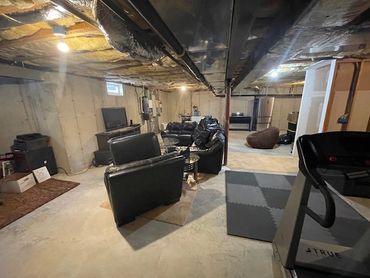 Before picture of basement renovation