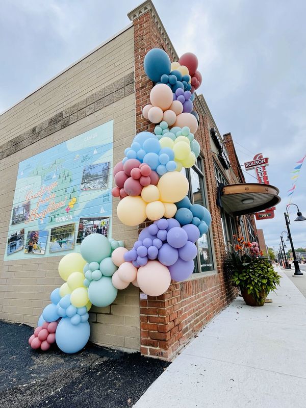 Multi-Colored organic balloon garland