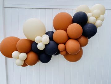 Orange, White, Purple Balloons